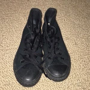 All Black Converse High Tops